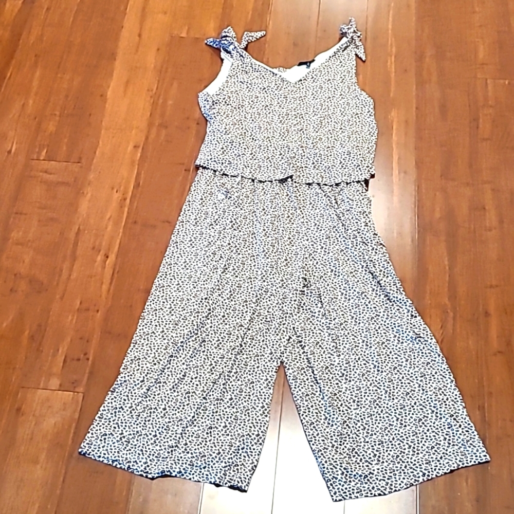 Bobeau Vicky animal print jumpsuit.